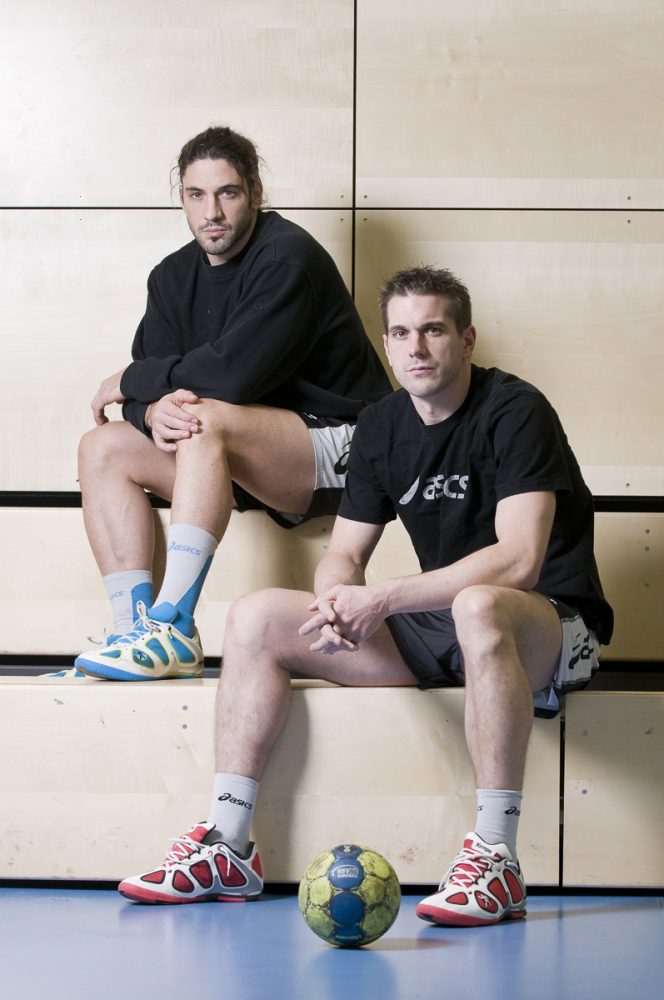 Bertrand und Guillaume Gille, Profi-Handballer // F.A.Z.